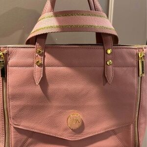 Joy Chic leather Pink Tote Bag